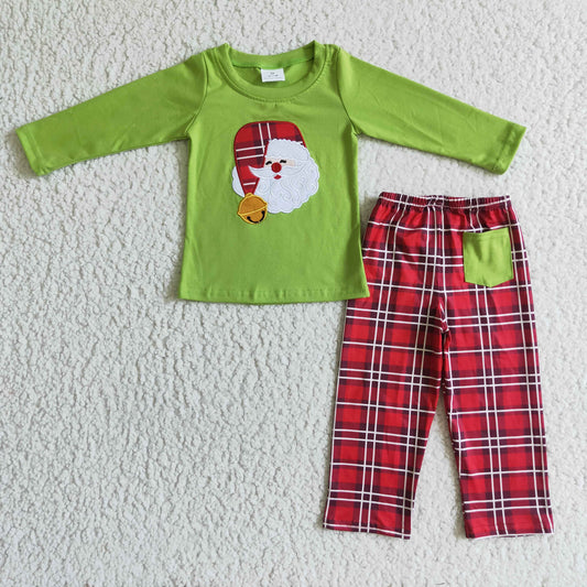 Christmas Embroidery Santa Boy Set