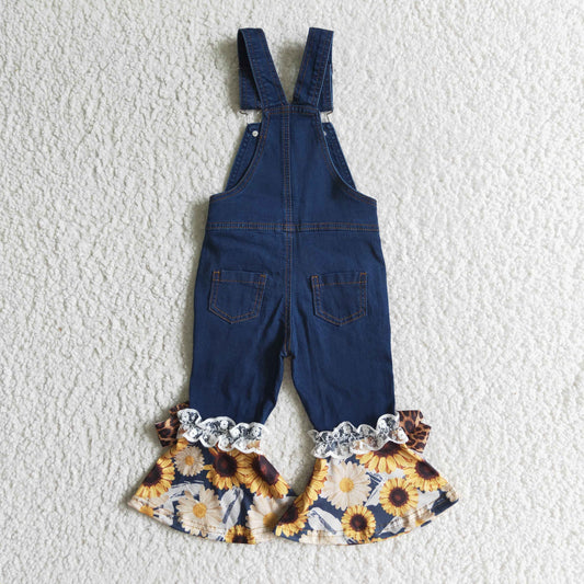 Sunflower jeans romper