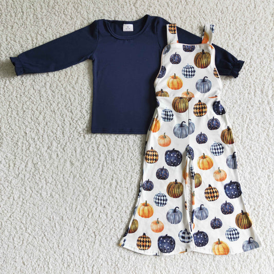 Pumpkin Blue overall outfits