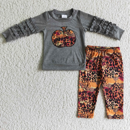 Grey Pumpkin Embroidery Set