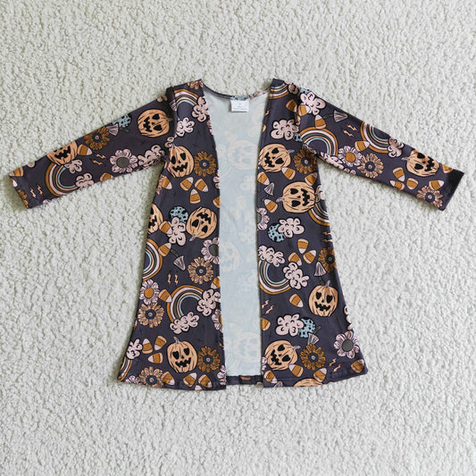 Highland Halloween Flower Pumpkin Girls Coat
