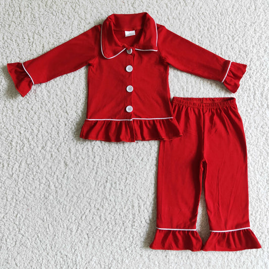 Christmas Red Girls Pajamas