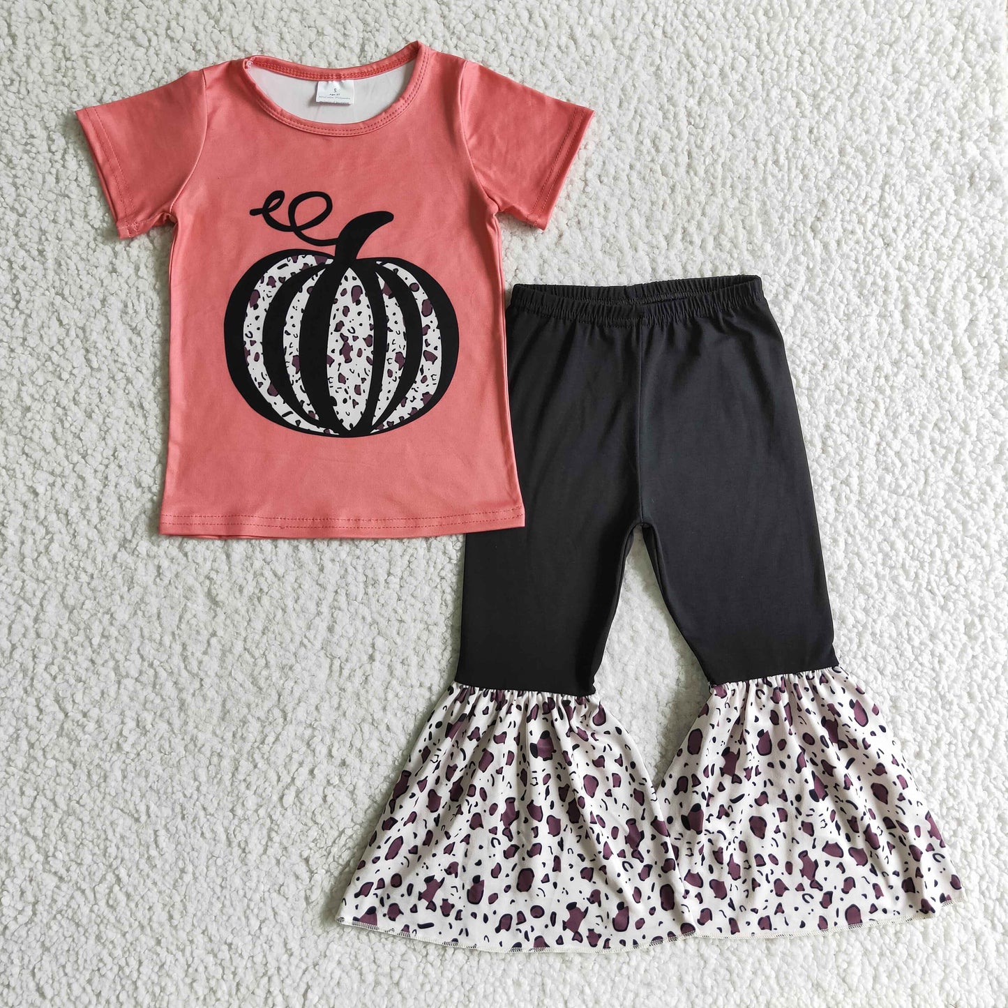 Leopard Pumpkin Girls Set