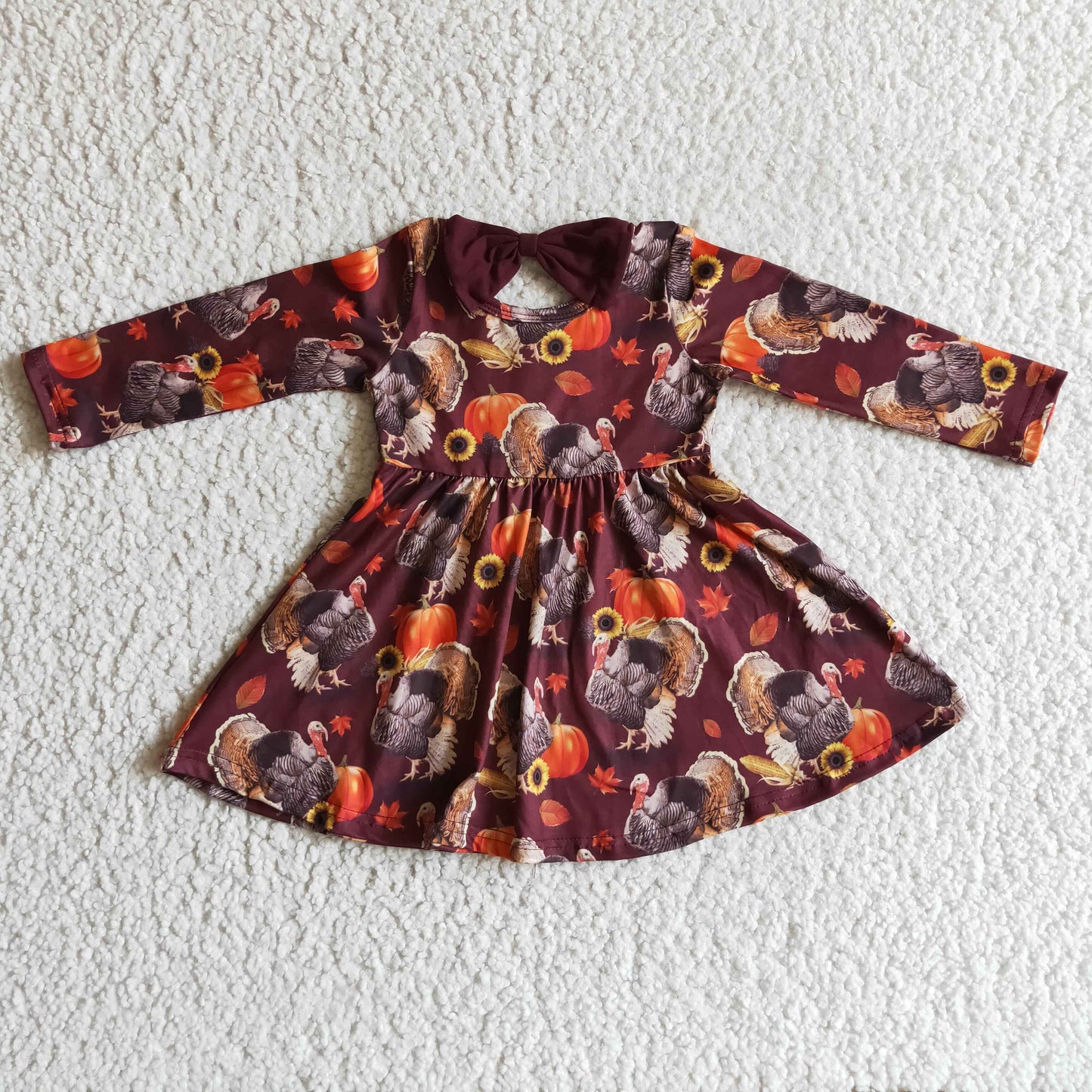 Fall Pumpkin Girls Dress