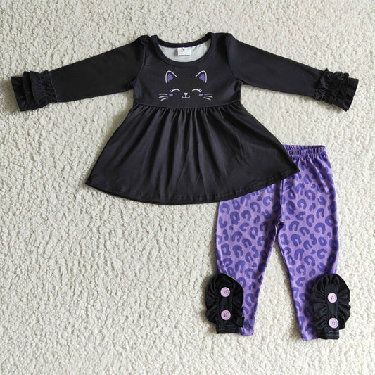 Black Cute Cat Girls Set