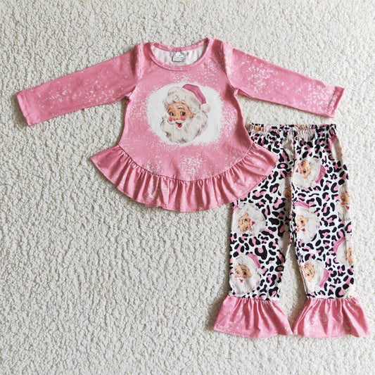 Christmas Pink Santa Girls Outfits