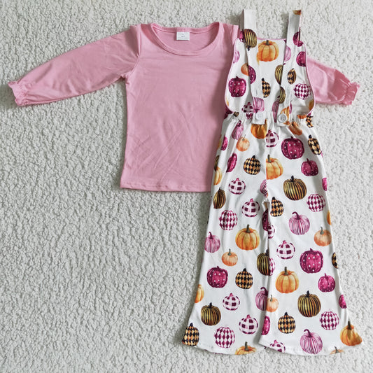 Pink Pumpkin Overall outfits