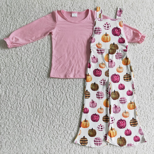 Pink Pumpkin Overall outfits