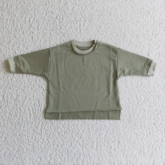 Dark Green Sweater Cotton Top