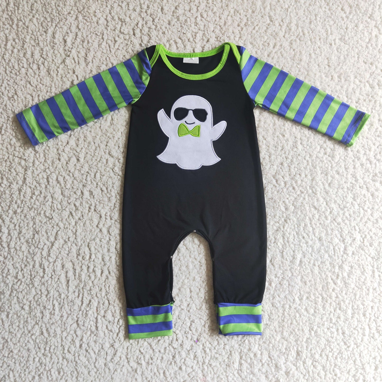 Halloween Embroidery Cute Boy Romper