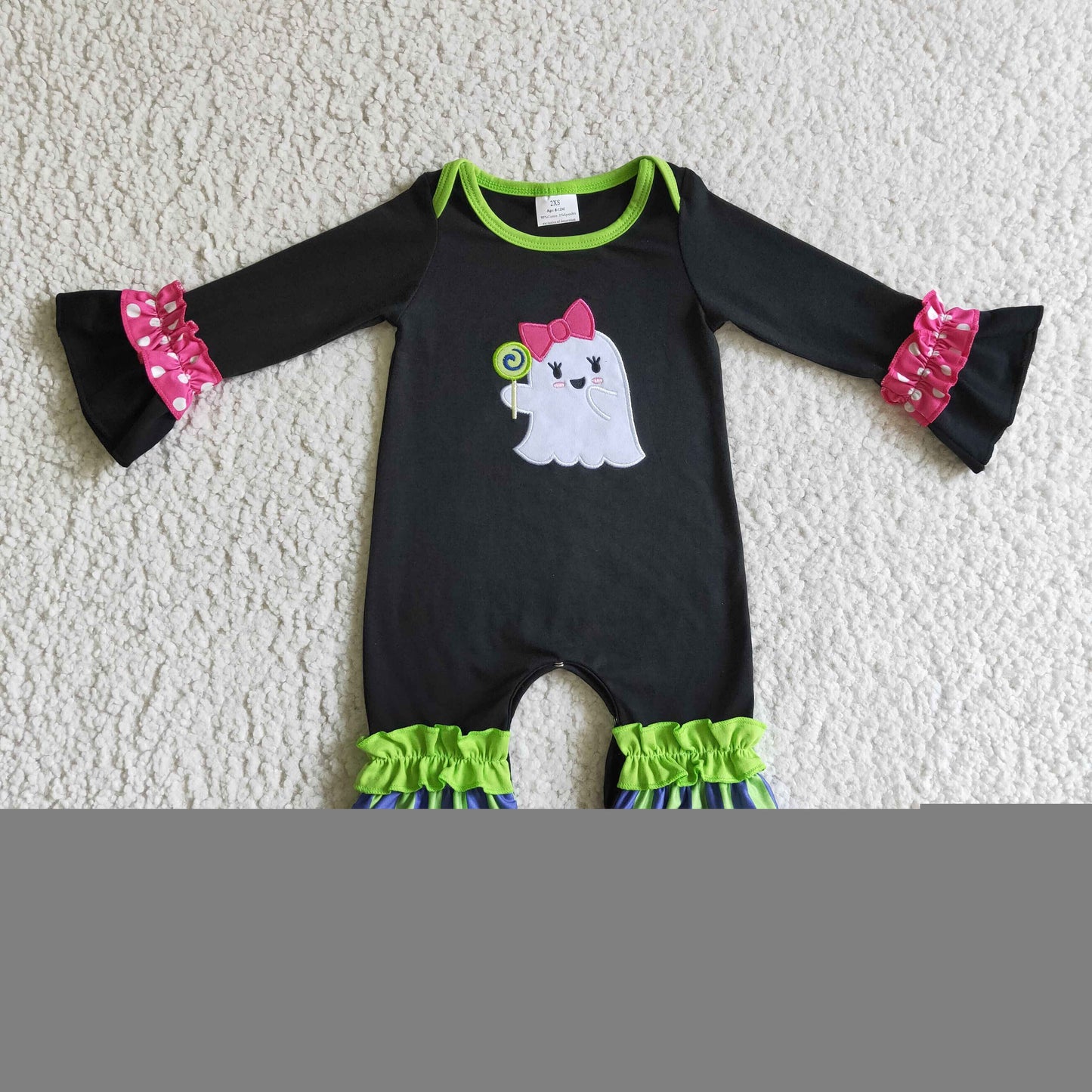 Halloween Embroidery Cute Girls Romper