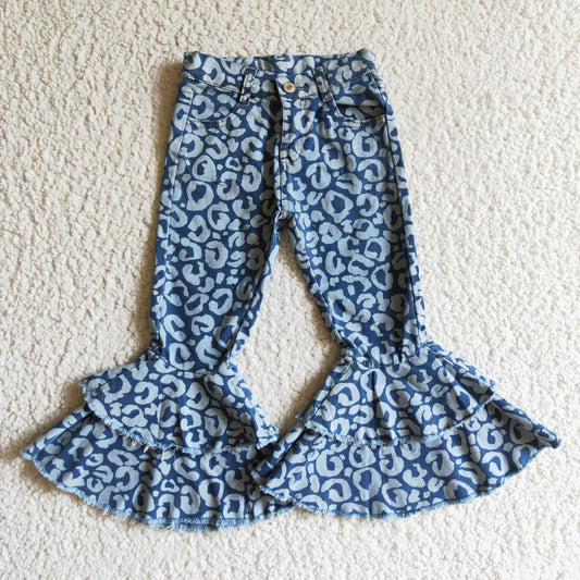 Blue leopard jeans
