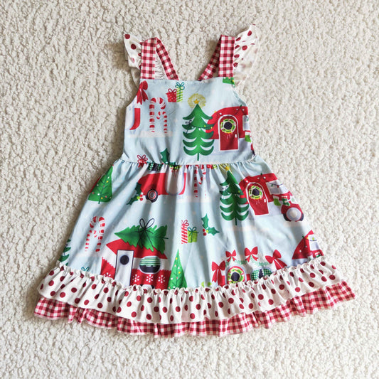 Christmas Car Girls Dress