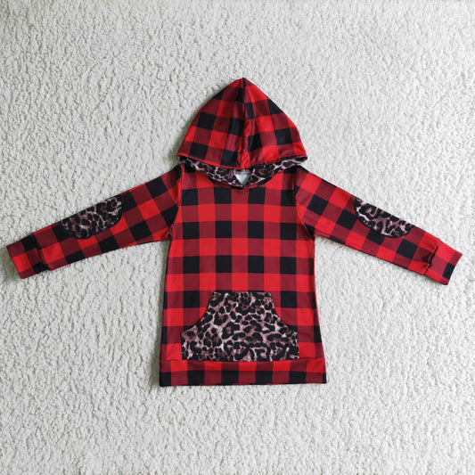 Christmas Red Red Plaid hooded
