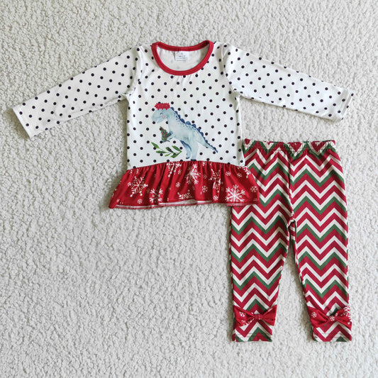 Christmas Dinosaur Girls Set
