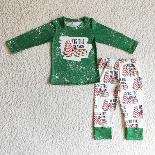 Christmas Cake Green Girls Set