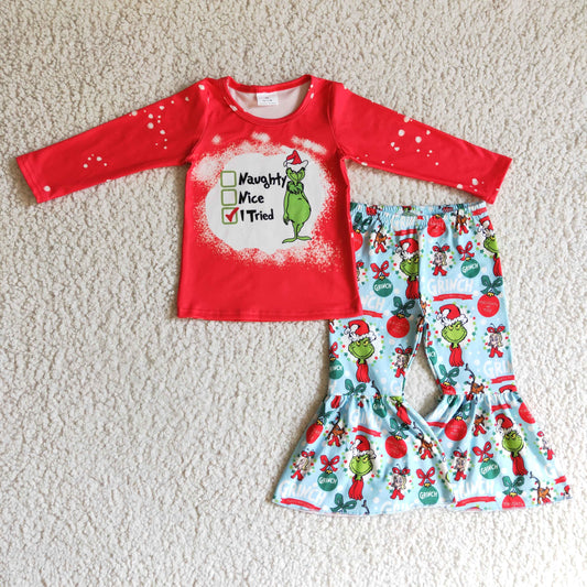 Christmas Red Cartoon Girls Set