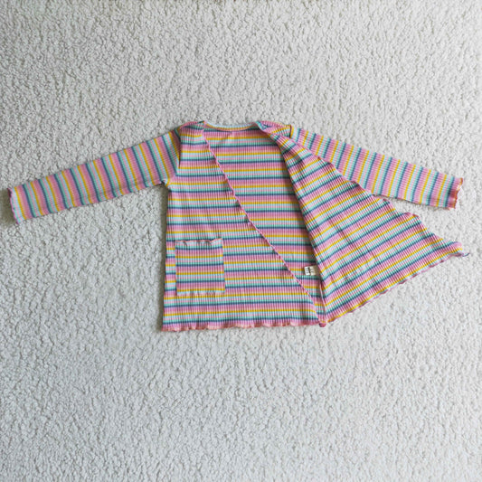 Soft Ribbed Girls Coat