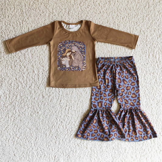 Leopard Brown Girls Set