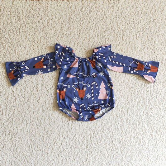 Christmas  Deer Long Sleeves Romper