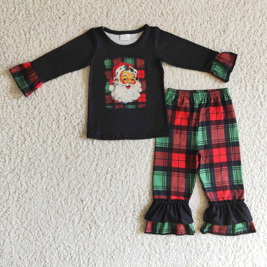 Christmas Black Santa Girls Set