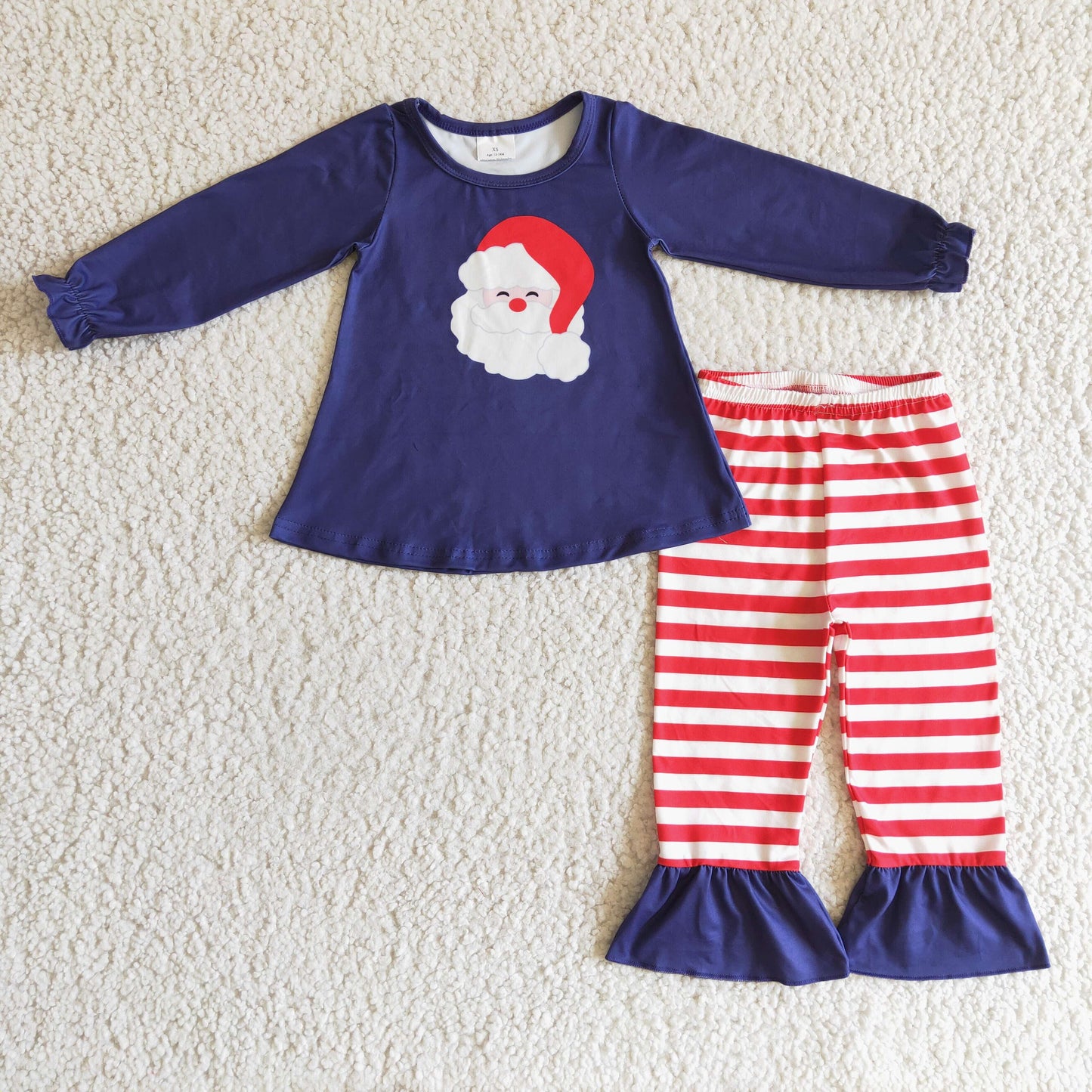 Christmas Blue Santa Girls Set