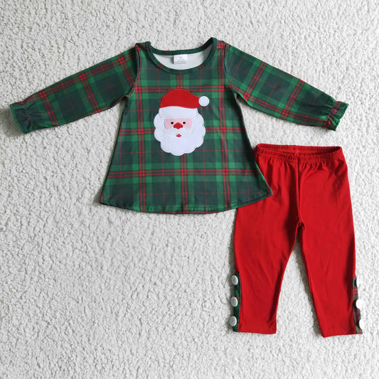 Christmas Embroidery Santa Girls Set