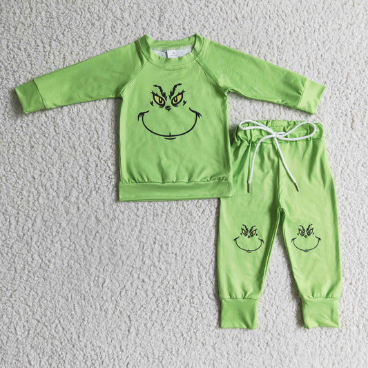 Christmas Green Cartoon Pajamas