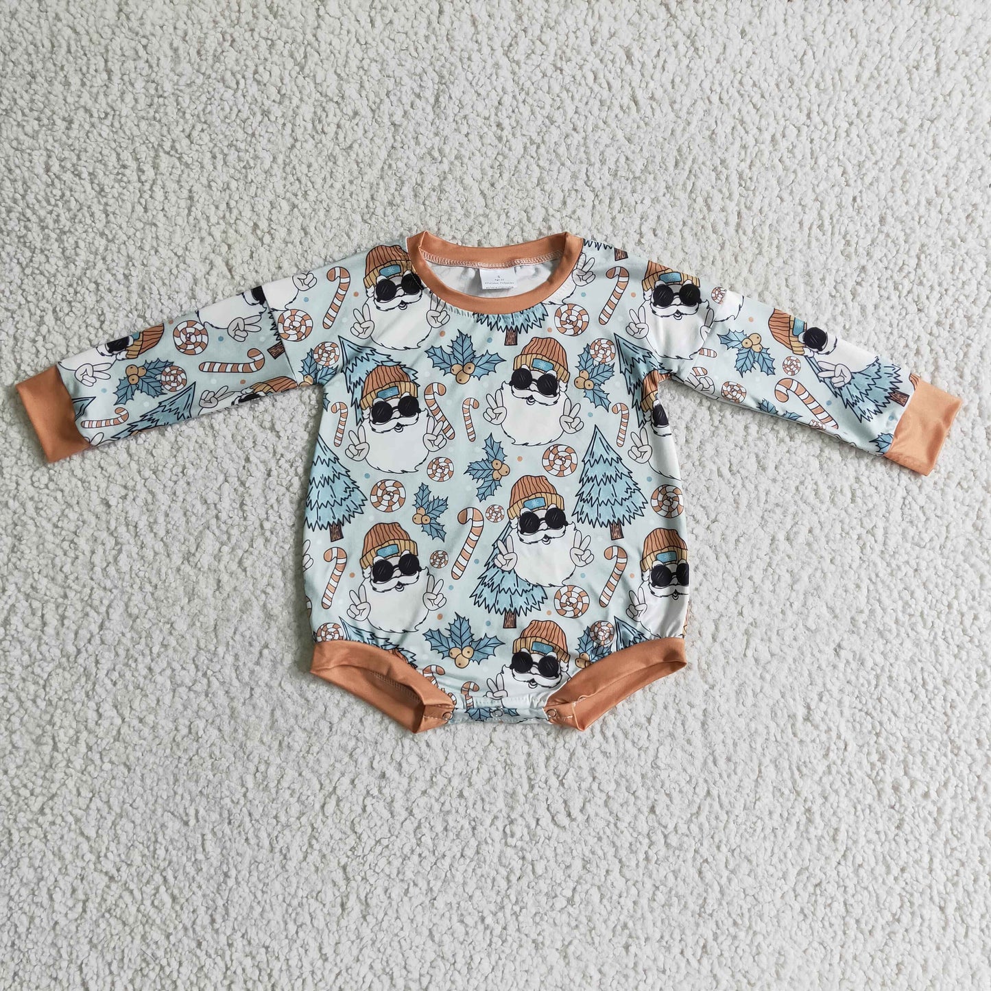 Christmas Santa long sleeves romper