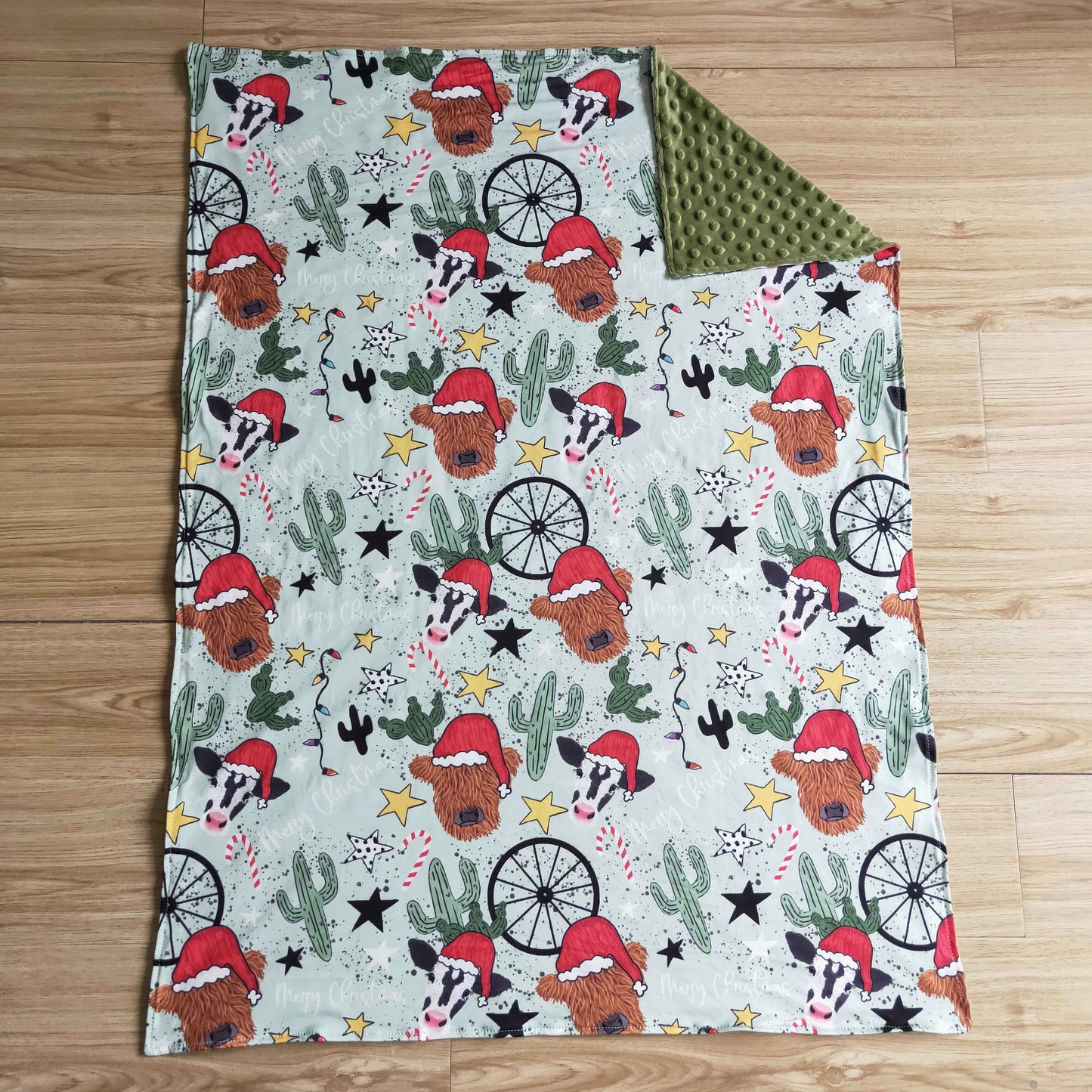 Christmas Cactus Highcow Baby‘s Blanket