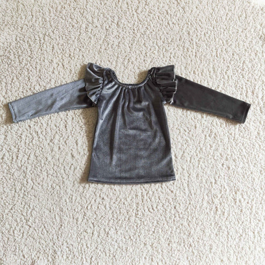 Fall Outfits Velvet Top Jeans Bell Pants Gilr‘s Outfits