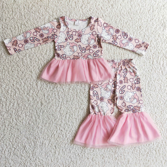Christmas Pink Santa Lace