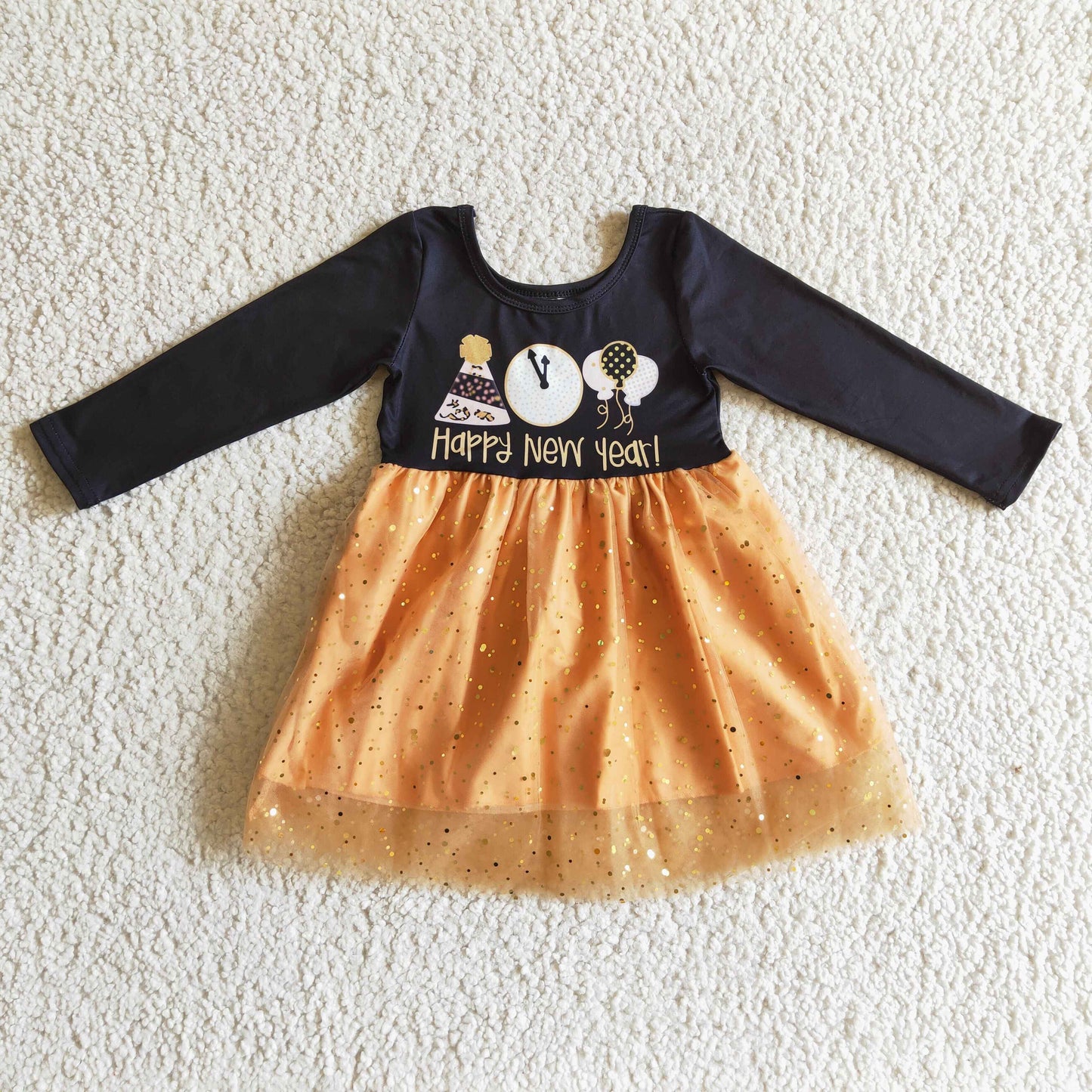 Happy New Years Girls Tutu Dress