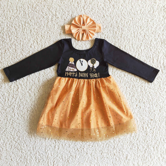 Happy New Years Girls Tutu Dress