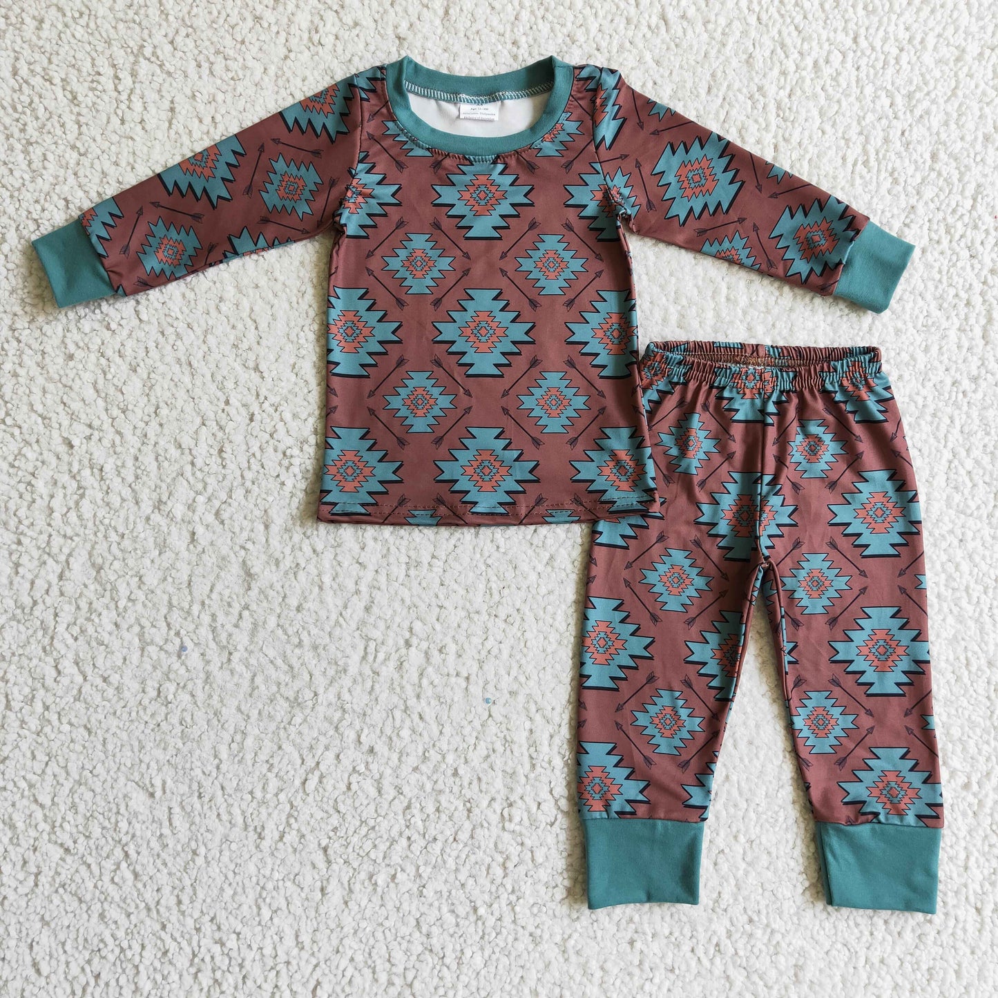 Blue Western Baby long Pajamas