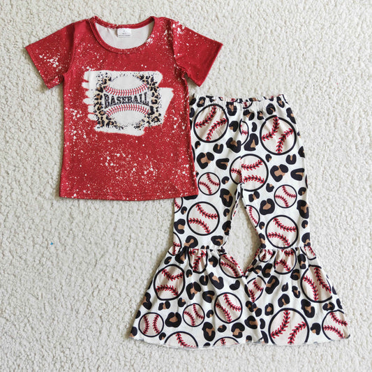 Red Baseball Girls Set