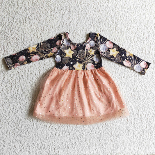 Happy New Years Girls Tutu Dress