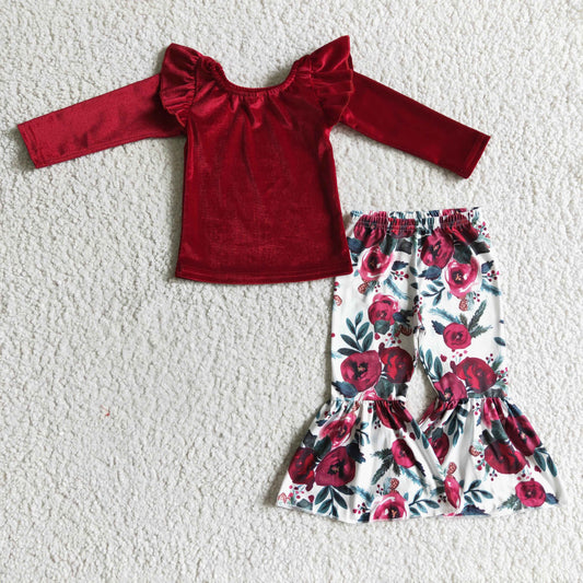Red Flower Velvet Gilr‘s Outfits