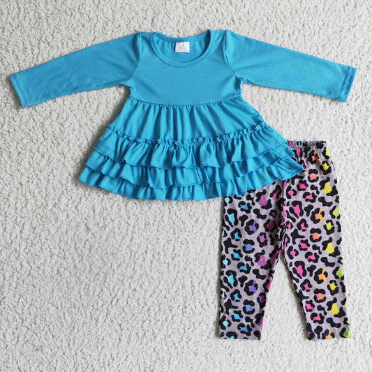 Fall Outfits Blue Leopard Pants