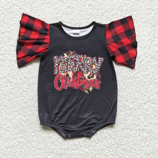 Merry Christmas sleeves romper