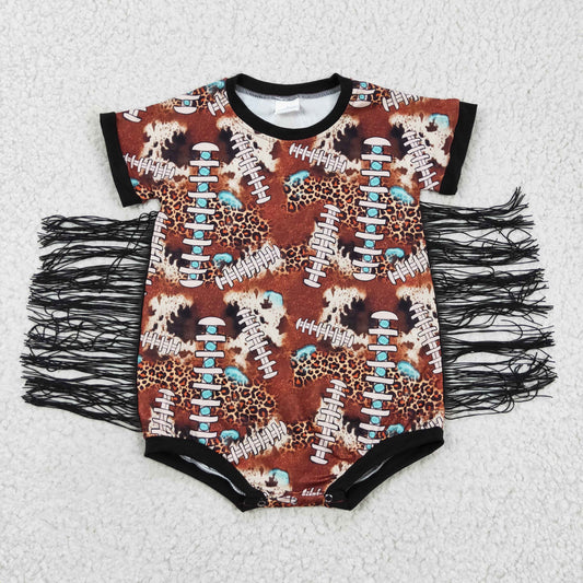 Western Brown Leopard Baby Romper