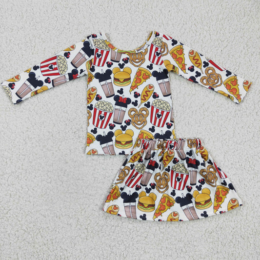 Fall Outfits Cartoon Short +Skirt Girls Outfits