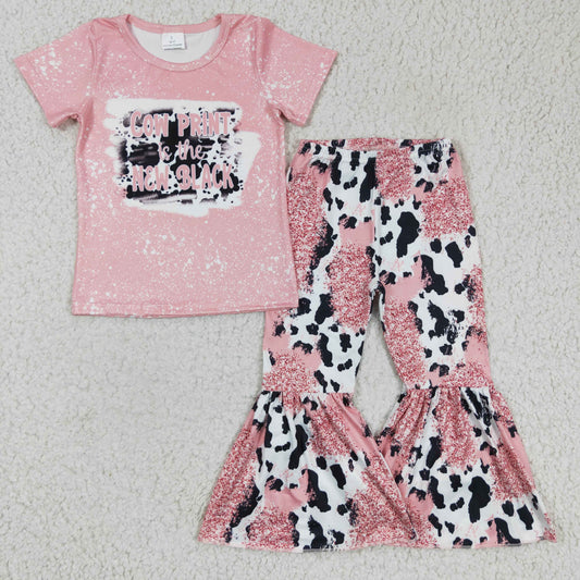 Pink Milk Cow Girls Set