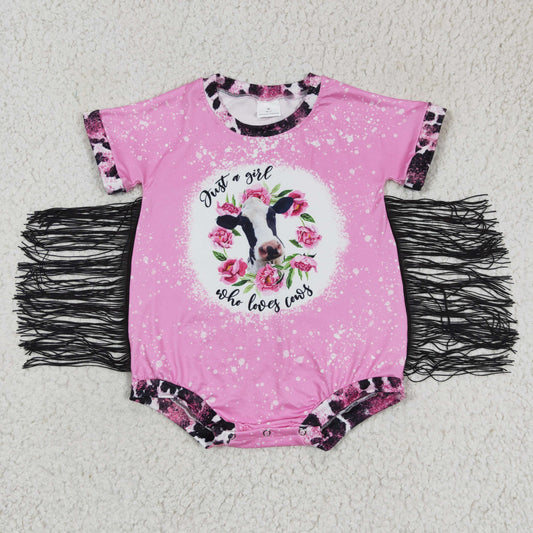 Pink Cow long sleeves romper