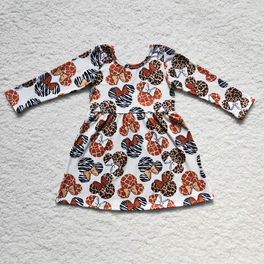 Leopard Cartoon Girls Dress