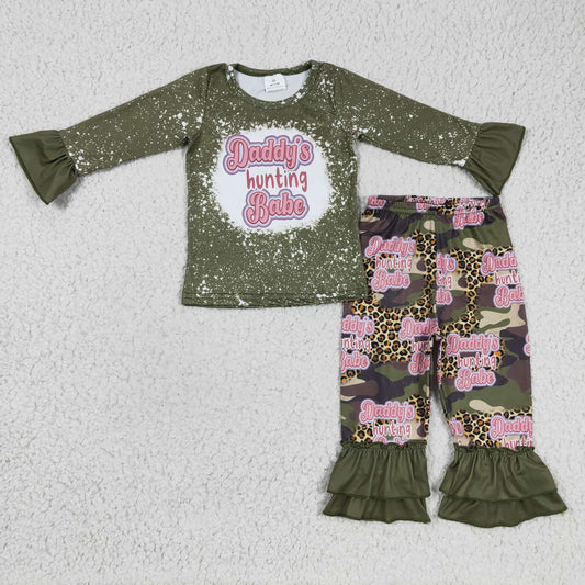 DADDY'S Hunting Green Ruffle Girls Outfits