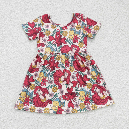 Mermaid Cartoon Girls Dress