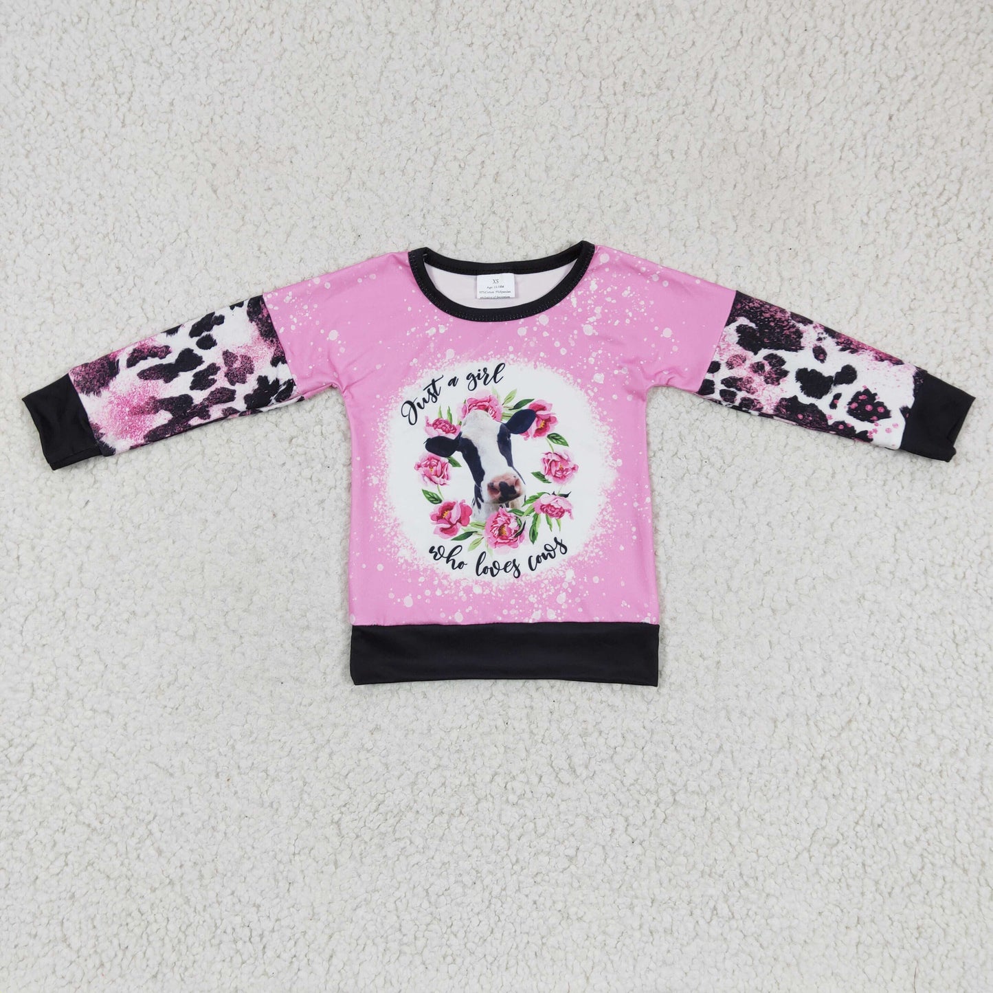 Flowers Cow Pink Leopard Shirt