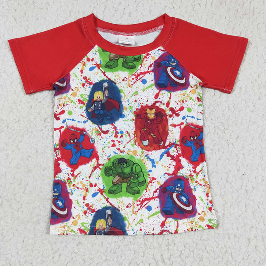 Red Cartoon Boy Shirt