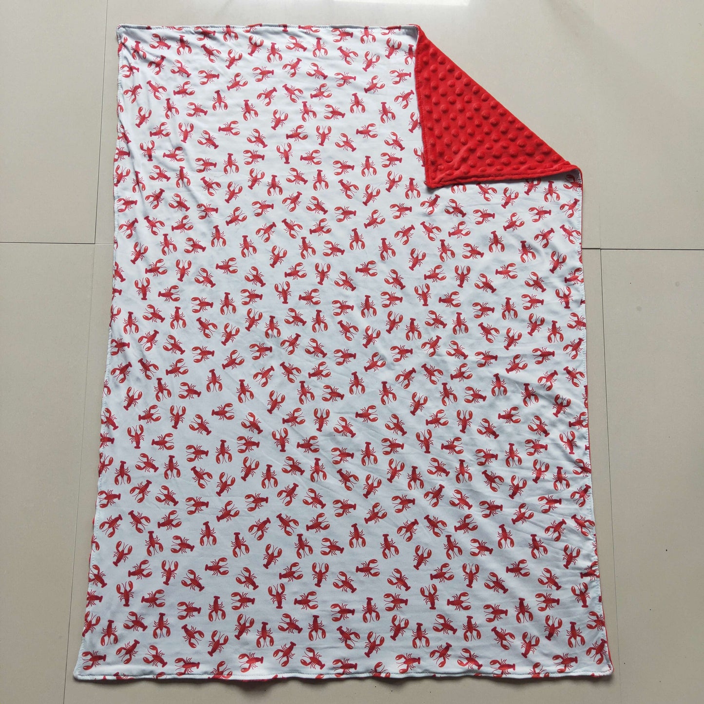 Red Lobster Print Baby‘s Blanket